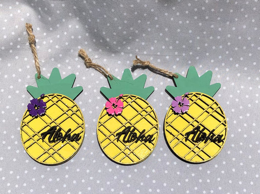 Pineapple Wood Ornament
