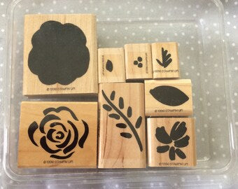 Retired Stampin Up! Stamp set Flashy Florals, Two-Step