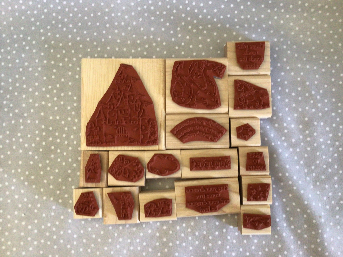 Retired Stampin Up 1996! Stamp set Dreams & Dragons