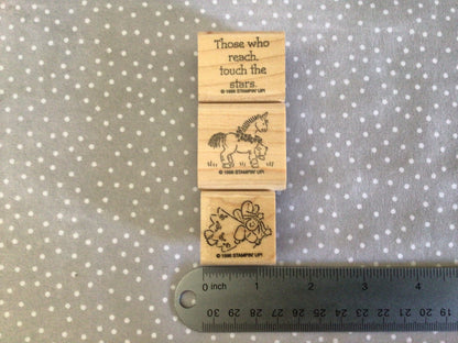 Retired Stampin Up 1996! Stamp set Dreams & Dragons
