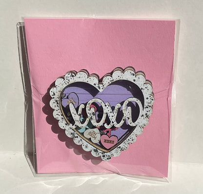 Valentine Shaker- White Glitter (XOXO)