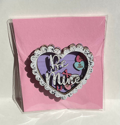 Valentine Shaker- White Glitter (BE MINE)