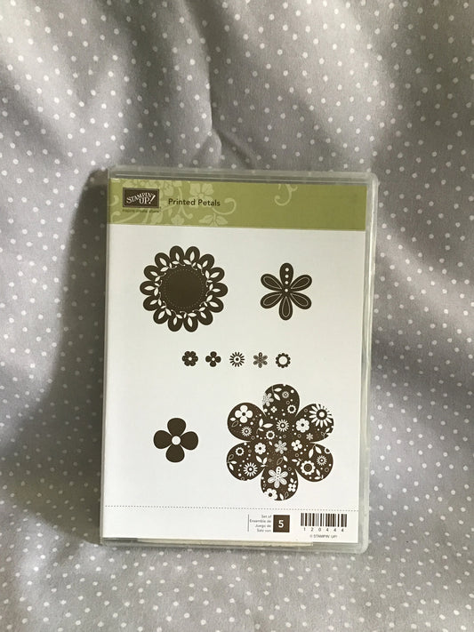Retired Stampin Up! Stamp set Printed Petals