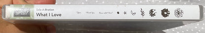 Retired Stampin Up! Stamp set What I Love- Set of 10 stamps