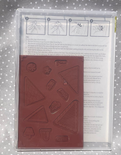 Retired Stampin Up! Stamp set Pennant Parade- Set of 13 stamps