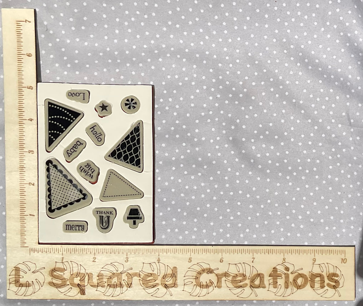 Retired Stampin Up! Stamp set Pennant Parade- Set of 13 stamps
