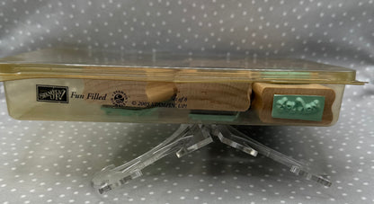 Fun Filled stamp set, Retired Stampin Up, set of 8 stamps fro 2005