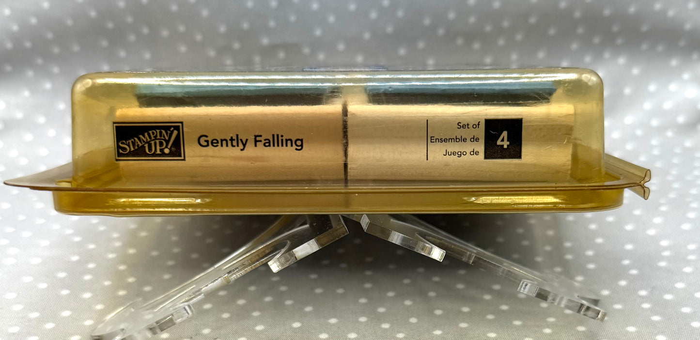 Gently Falling stamp set, Retired Stampin Up, set of 4 stamps