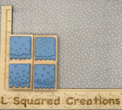 Gently Falling stamp set, Retired Stampin Up, set of 4 stamps