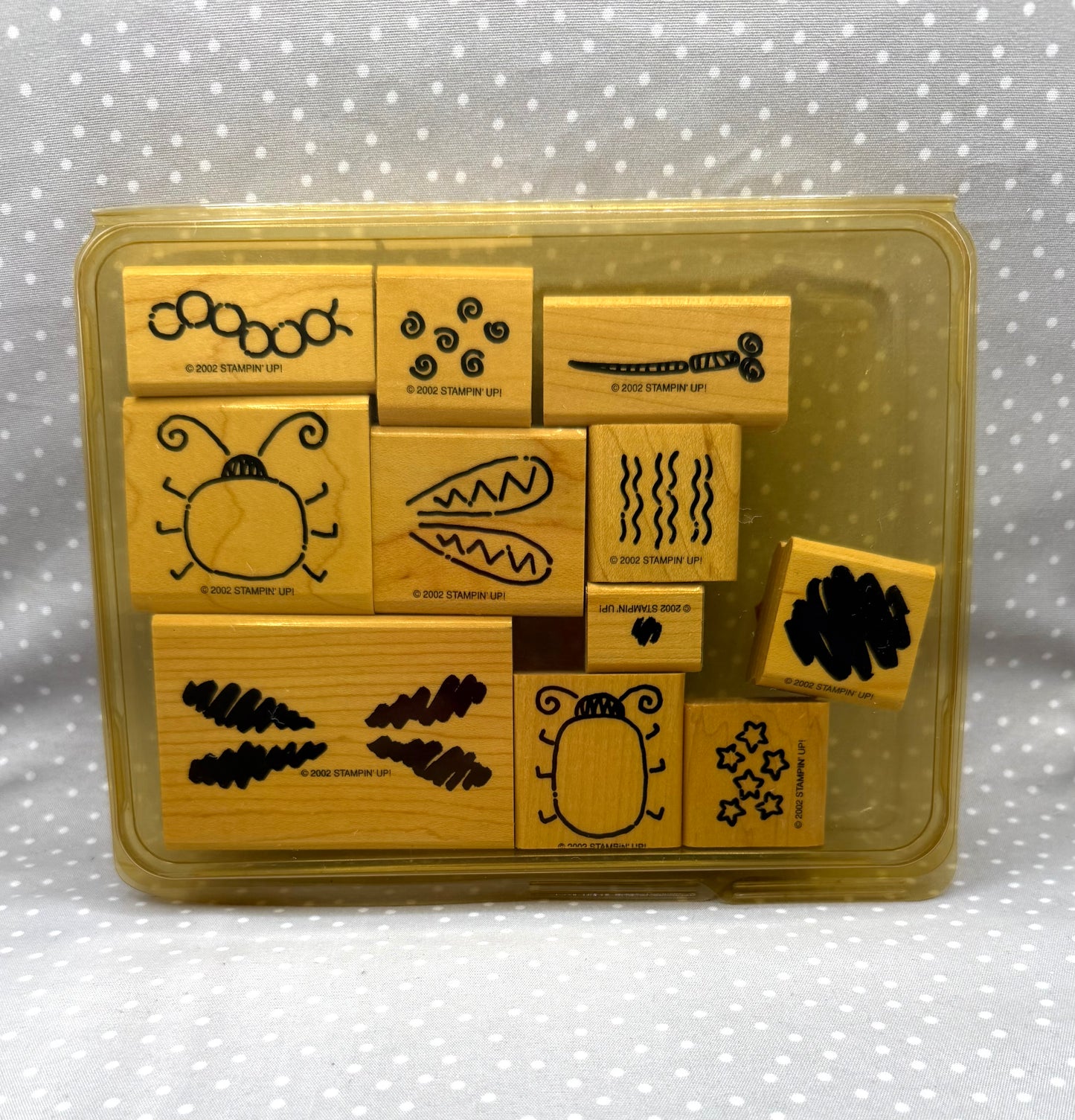 Bug Builder stamp set, Retired Stampin Up, set of 11 stamps