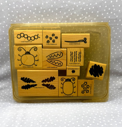 Bug Builder stamp set, Retired Stampin Up, set of 11 stamps