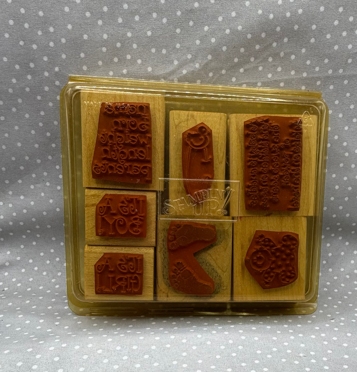 Cuddles & Tickles Stamp set, Retired Stampin Up!  Set of 7 stamps