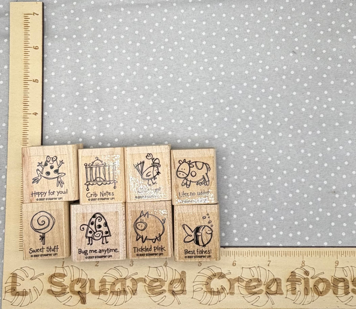 Very Punny Stamp set, Retired Stampin Up!  Set of 8 stamps