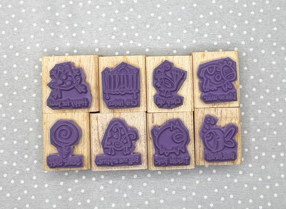 Very Punny Stamp set, Retired Stampin Up!  Set of 8 stamps