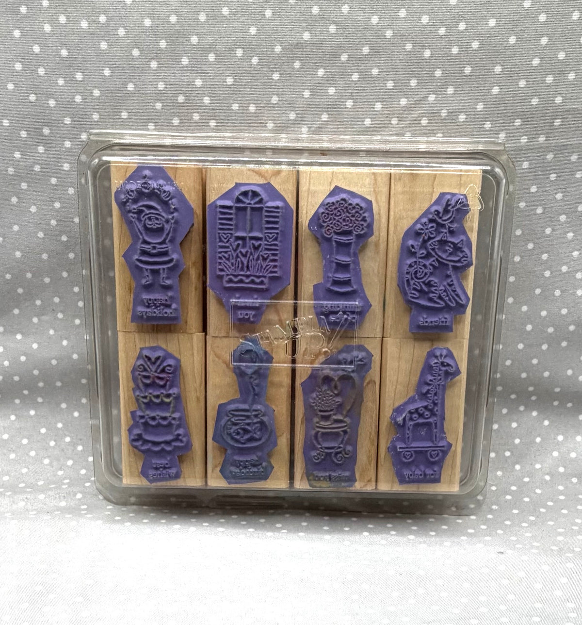 Little Helios Stamp set, Retired Stampin Up!  Set of 8 stamps