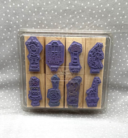 Little Helios Stamp set, Retired Stampin Up!  Set of 8 stamps