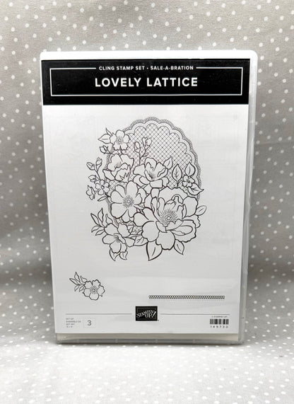 Lovely Lattice stamp set, Retired Stampin Up! Sale-A-Bration