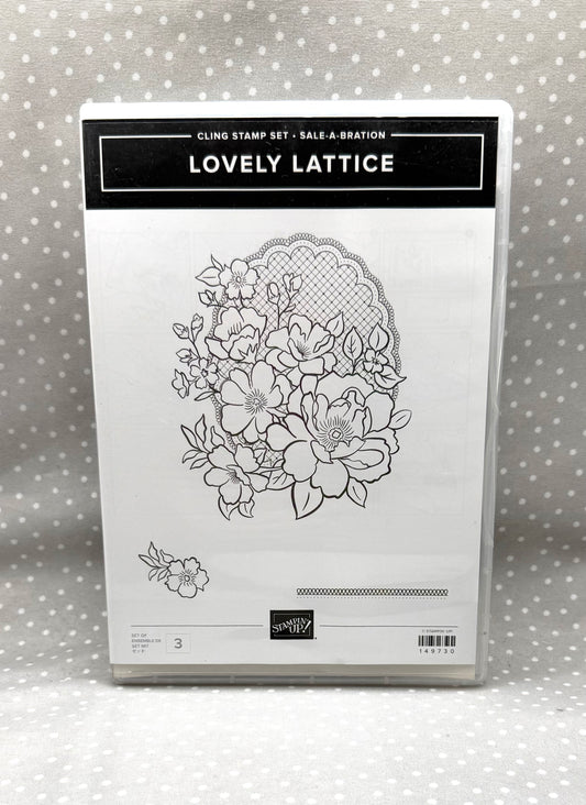 Lovely Lattice stamp set, Retired Stampin Up! Sale-A-Bration