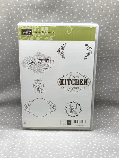 Label Me Pretty stamp set, Retired Stampin Up!