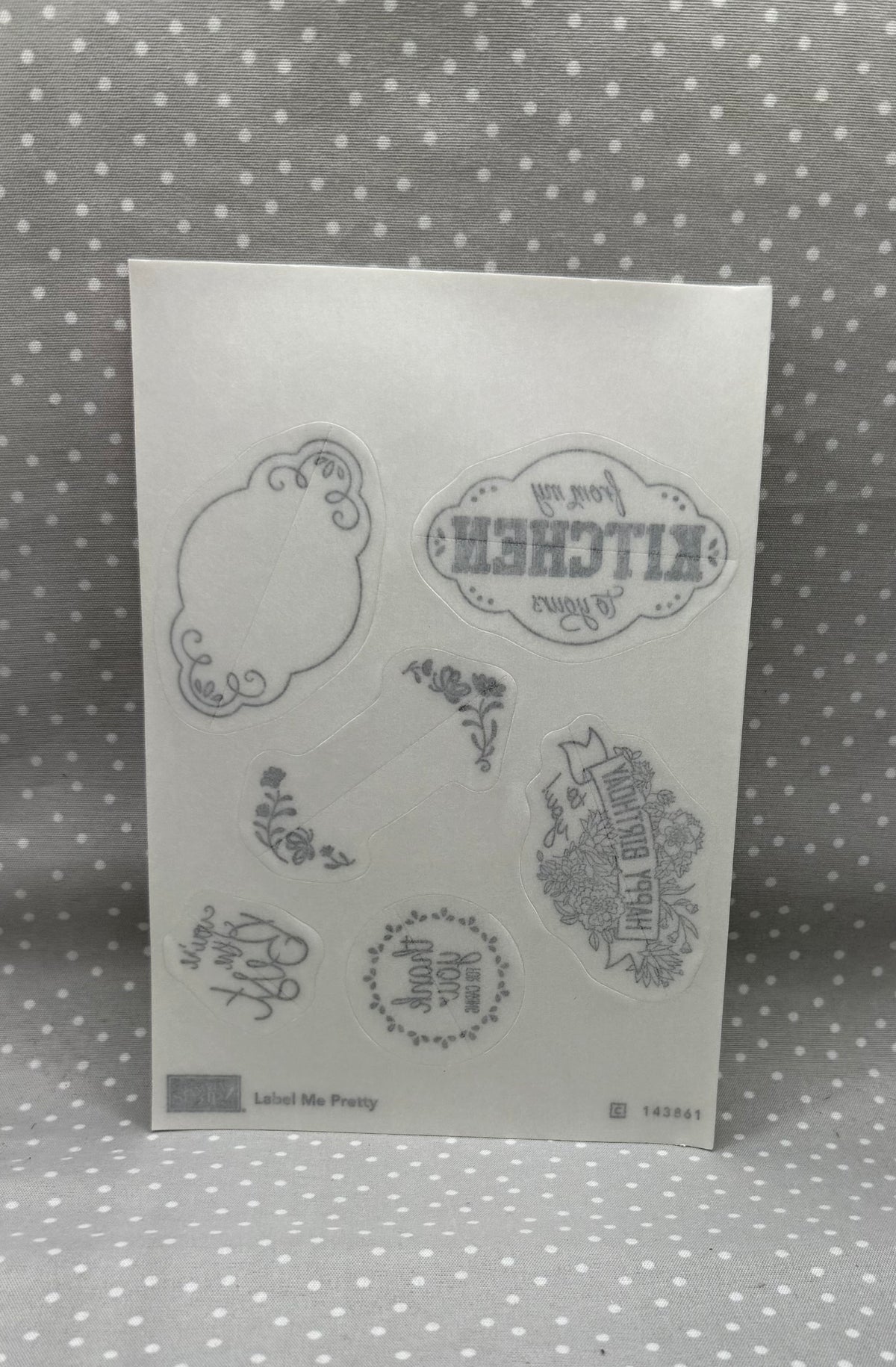 Label Me Pretty stamp set, Retired Stampin Up!
