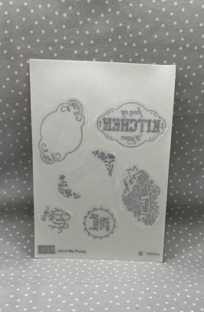 Label Me Pretty stamp set, Retired Stampin Up!