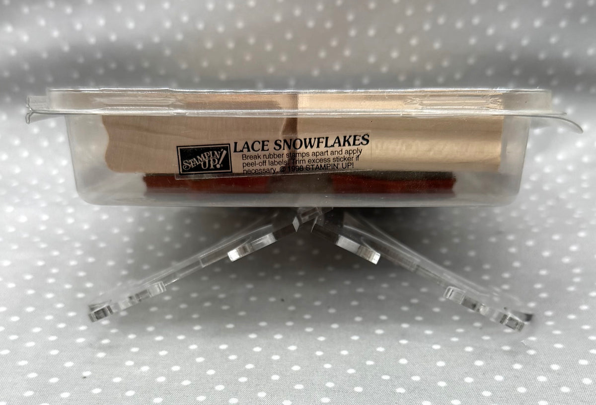 Lace Snowflakes Stamp set, Retired Stampin Up!  Set of 4 stamps