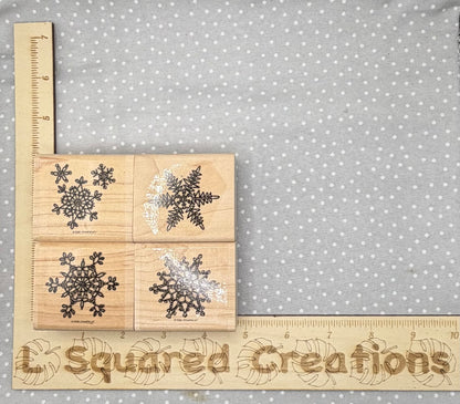 Lace Snowflakes Stamp set, Retired Stampin Up!  Set of 4 stamps