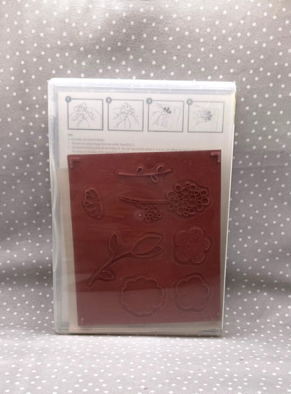 Raining Flower stamp set, Retired Stampin Up! (2 of 2 stamp set ONLY)