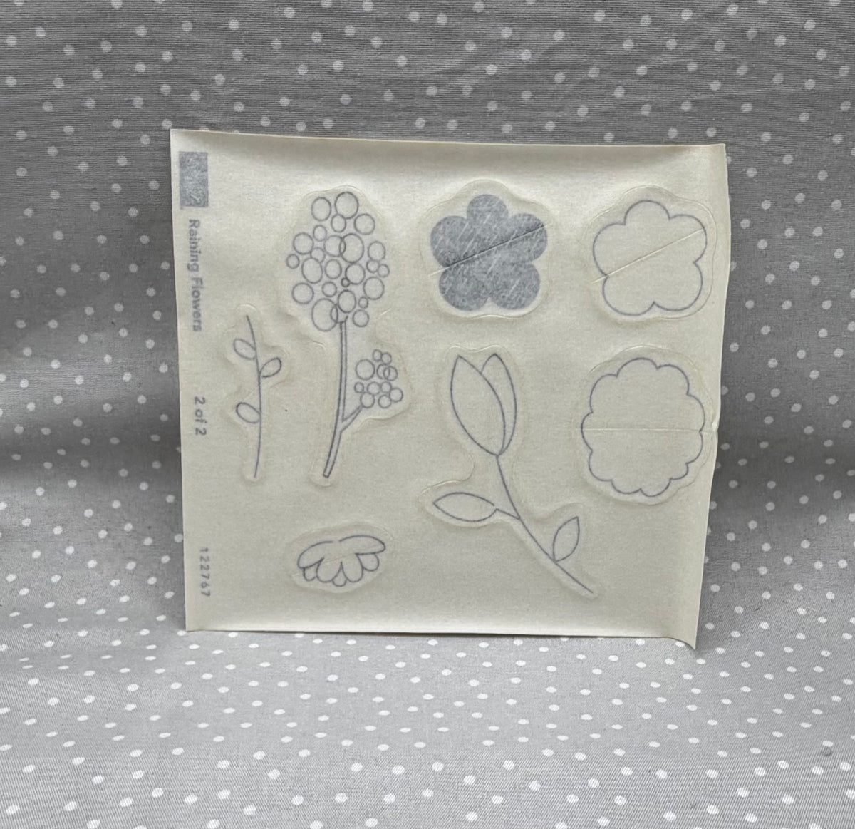 Raining Flower stamp set, Retired Stampin Up! (2 of 2 stamp set ONLY)