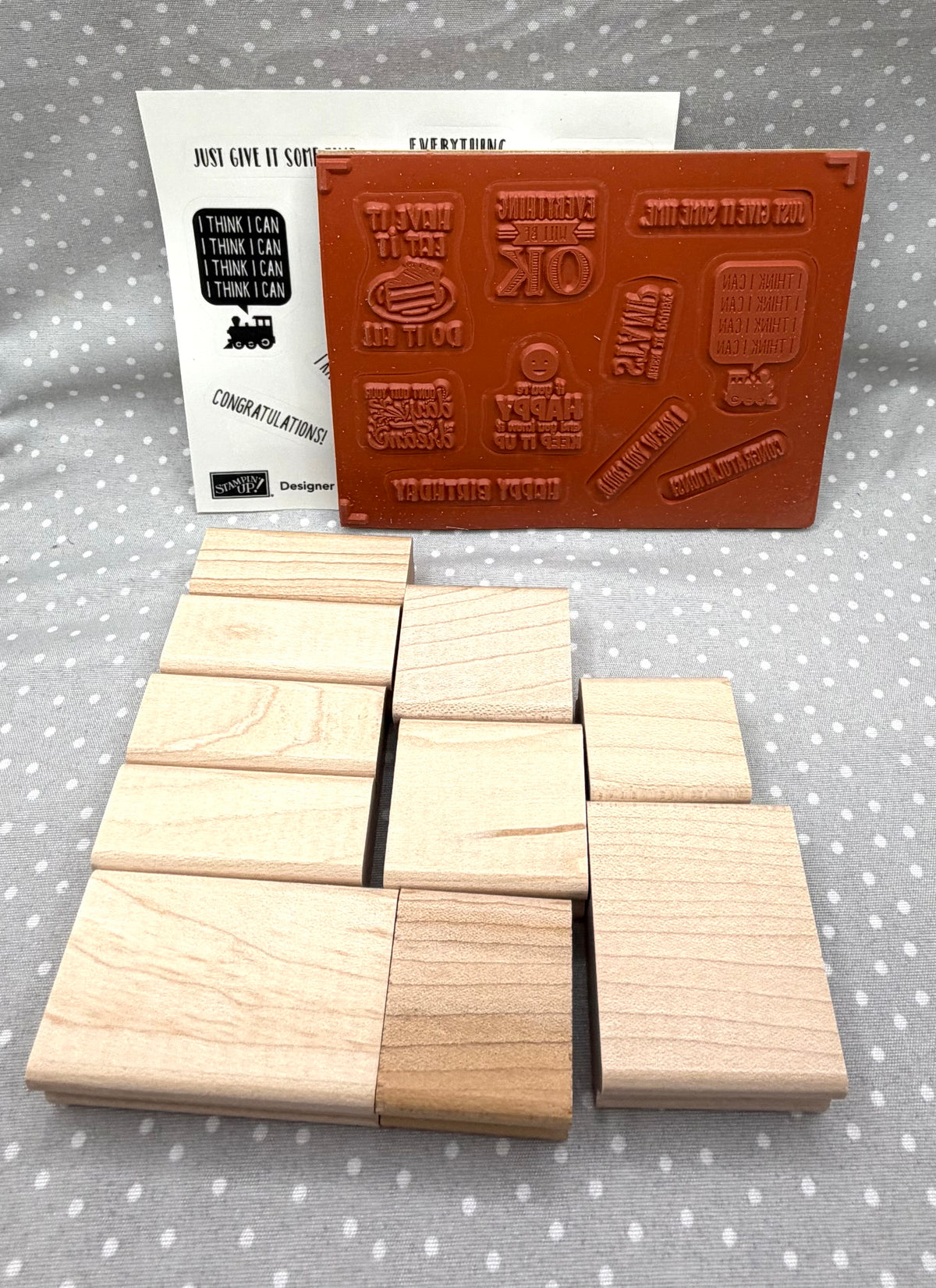 Designer Tee stamp set, Retired Stampin Up! Sale-a-bration