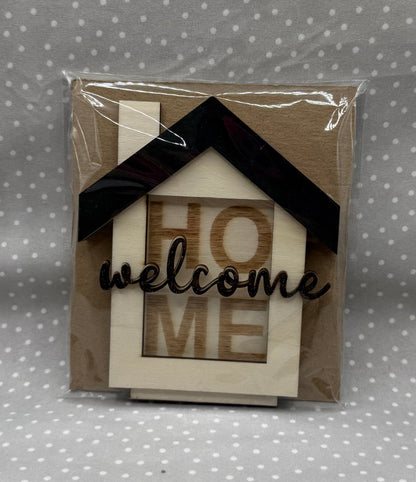 Welcome Home Wood Gift Holder