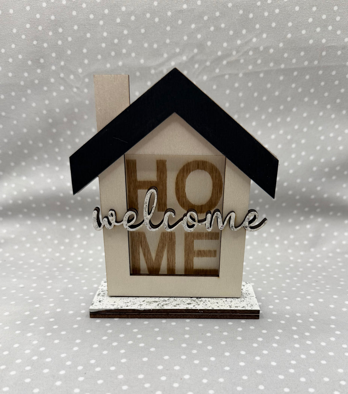 Welcome Home Wood Gift Holder