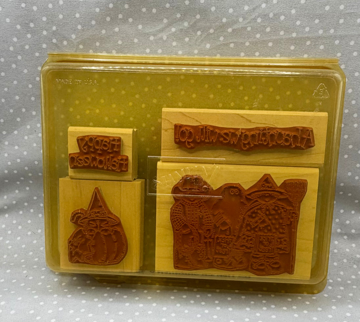 A Haunting We Will Go Stamp set, Retired Stampin Up!  Set of 4 stamps from 1998