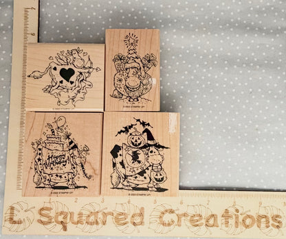 Many Moo’s Stamp set, Retired Stampin Up!  Set of 4 stamps from 2003