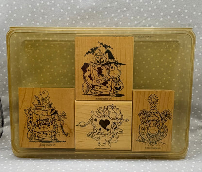 Many Moo’s Stamp set, Retired Stampin Up!  Set of 4 stamps from 2003
