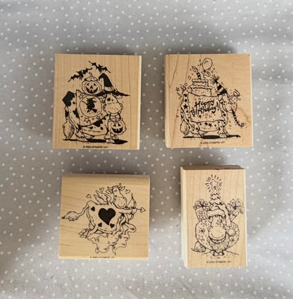 Many Moo’s Stamp set, Retired Stampin Up!  Set of 4 stamps from 2003