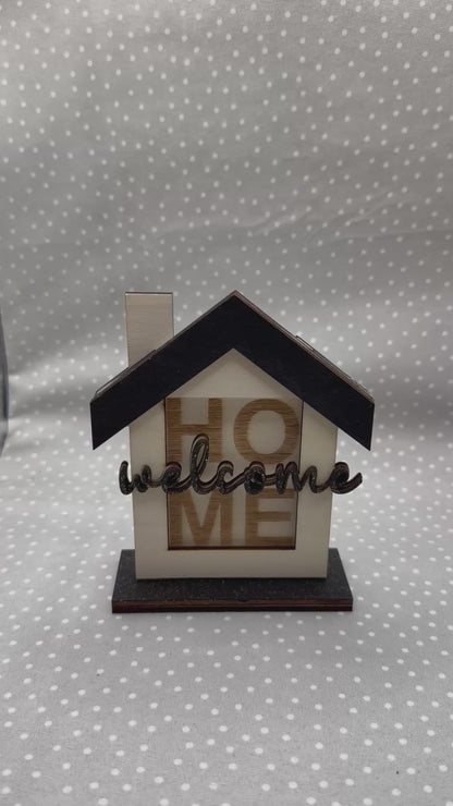 Welcome Home Wood Gift Holder